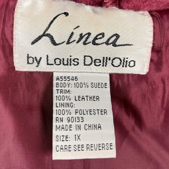 Linea by Louis Dell'Olio 100% Suede & Leather Cross Stitching Jacket Boho SZ 1X - Picture 13 of 15